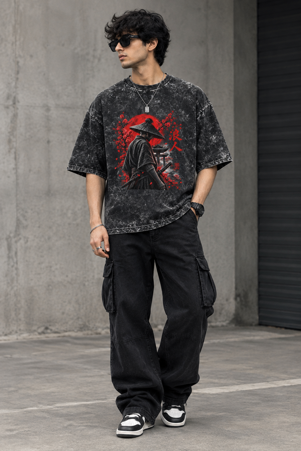 Wildverse | Ronin Acid Wash Oversized T-Shirt