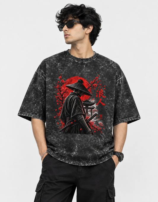 Wildverse | Ronin Acid Wash Oversized T-Shirt