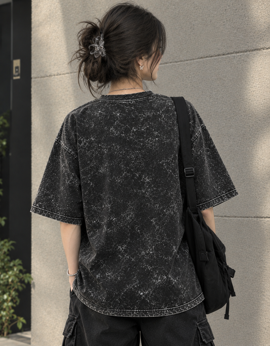Wildverse | Ghost Acid Wash Oversized T-Shirt.